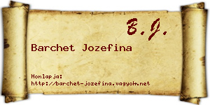 Barchet Jozefina névjegykártya
